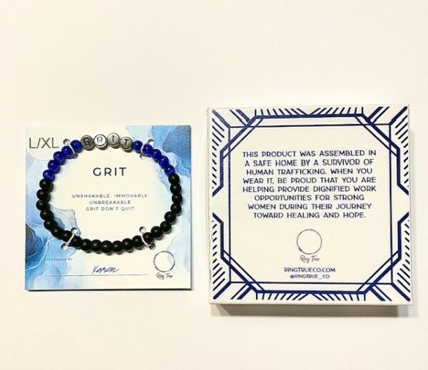 PRE-ORDER-Detroit Lions "GRIT" Inspired Bracelet- Stretch Fit - Image 5