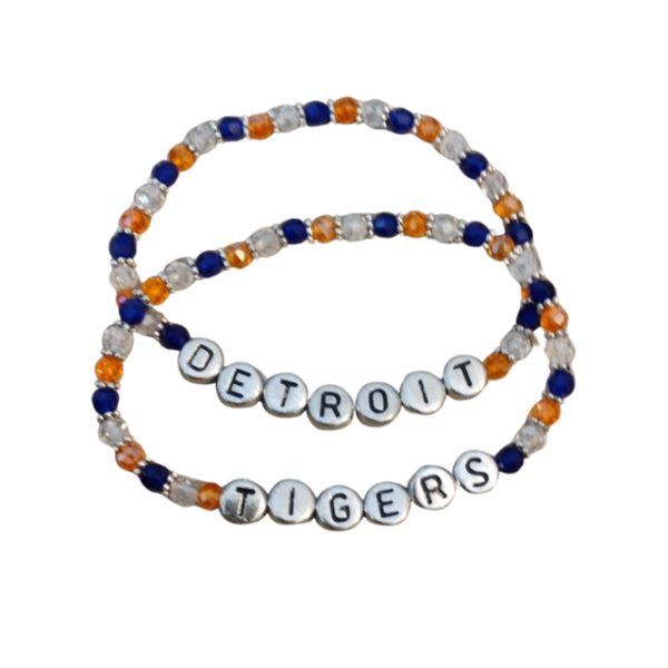 Detroit Tigers Inspired Bracelet Set- Stretch Fit - Image 2
