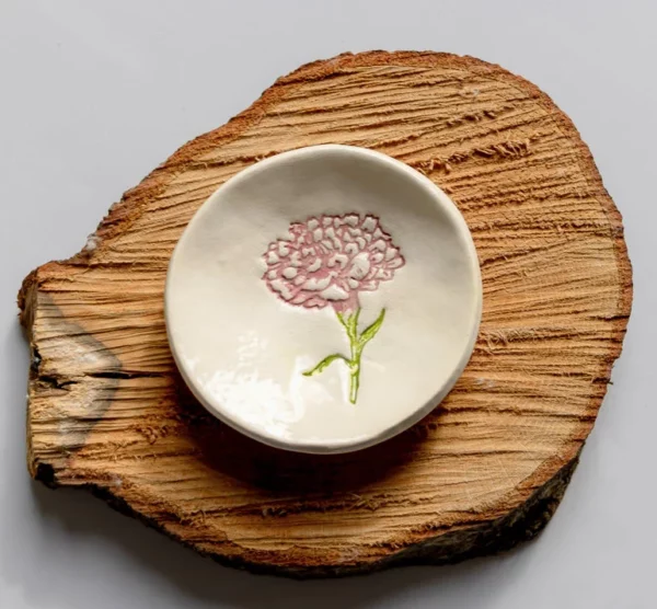 Birth Flower Ring Dish - Image 3