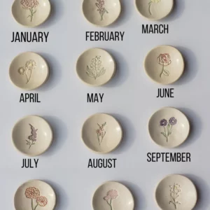 Birth Flower Ring Dish