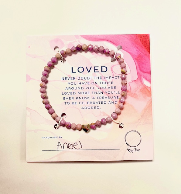 "Loved" - Delicate Pink-Purple Kunzite Bracelet - Stretch Fit